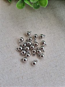 Pingente Bolinha 6mm ABS Níquel (20un)