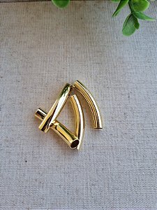 Tubo Metal Ouro 5x33x3mm (UN)