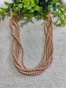 Cristal Salmon Claro 4mm (1 Fio - Aproximadamente 120un)