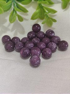 Bola Resina 10mm Roxa Mesclada (20gr - Aproximadamente 40un)