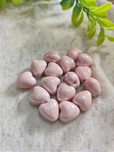 Coração Murano Rosa 11mm (Un)