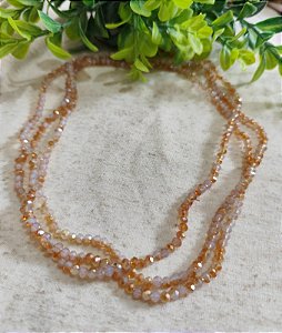 Cristal Nude Mesclado 4mm (1 Fio - Aproximadamente 120un)