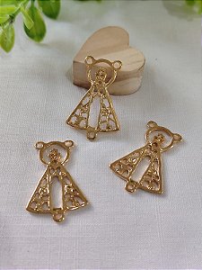 Entremeio Nossa Senhora 34mm Ouro (3 Saídas)