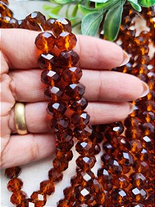 Cristal Marrom 10mm (1 Fio- Aproximadamente 65un)