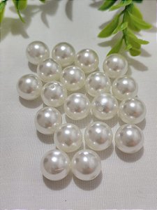 Pérola de ABS 14mm Marfim  (20gr -Aproximadamente 14un)
