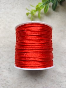 Fio de Seda 1mm  Vermelho (5 metros)