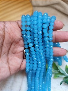 Cristal Azul Claro 4mm (1 Fio -  Aproximadamente 120un)