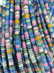 Cordão Multicolor 6mm Azul Escuro (Metro)