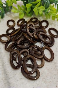 Elo de Resina Marrom Mesclado 28mm (10gr-Aproximadamente 10un)