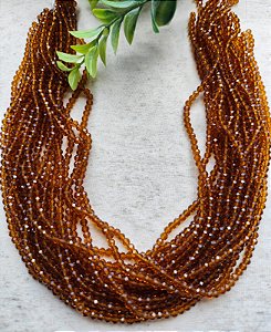 Cristal Marrom 4mm (1 Fio - Aproximadamente 120un)