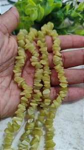 Fio Cascalho Jade Oliva (1 Fio - 40cm)