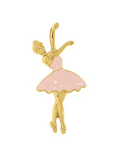 Pingente Bailarina 43mm Resina Rosa (un)