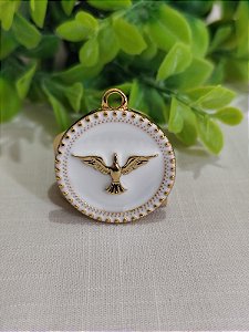 Pingente Espírito Santo Resinado Branco 3cm (un)