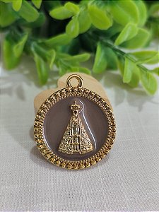 Pingente Nossa Senhora Aparecida Resinado Nude 3cm (un)