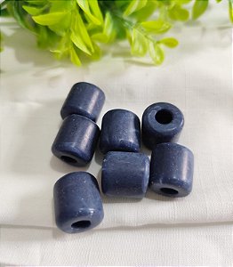 Conta de Resina Azul Mesclada Fosca 15mm (6un)