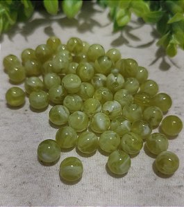 Bola Resina 10mm Lima Mesclado (20gr - Aproximadamente 40un)