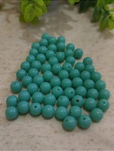 Bola Resina 8mm Verde Água (20gr - Aproximadamente 70un)