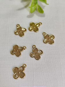 Pingente Flor Ouro 13mm (un)