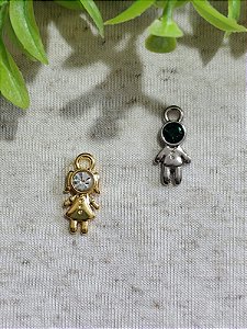 Pingente Menino com Strass Ouro (un)