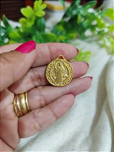 Pingente Medalha São Bento Ouro (un)