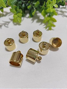 Terminal Copinho  ABS 15mm Ouro (2un)
