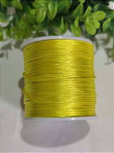 Fio de Seda 1mm Amarelo Gema (5 metros)