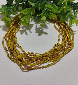 Cristal Amarelo Mesclado 2mm (1 fio - 160un)
