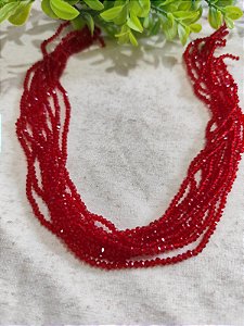 Cristal Vermelho Translúcido 2mm (1 fio - 160un)