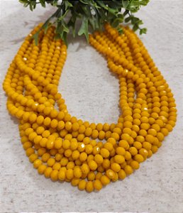 Cristal Amarelo Alaranjado 8mm (1 Fio- Aproximadamente 70un)