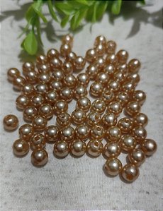 Pérola de ABS 8mm Champagne  (20gr -Aproximadamente 83un)