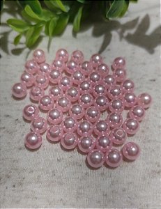 Pérola de ABS 8mm Rosa  (20gr -Aproximadamente 83un)