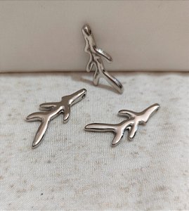Pingente Coral 32mm Níquel (un)