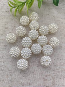 Pérola de ABS Craquelada 10mm Marfim  (10gr - Aprox. 16un)
