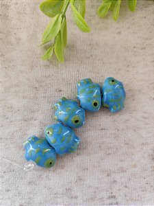 Peixe em Murano 18mm Azul (un)