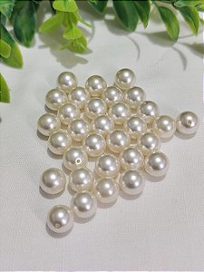 Pérola de ABS 10mm Champagne 1 Furo  (10gr- Aproximadamente 20un)