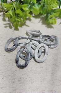 Elo de Resina Branco Mesclado 28mm (10gr-Aproximadamente 10un)