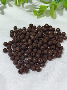 Bola Resina 6mm Marrom (20gr - Aproximadamente 170un)