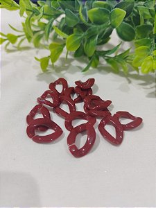 Elo de Resina Vinho Queimado 24mm (10gr-Aproximadamente 16un)