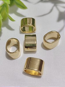 Passador 13mm Ouro, abertura 11mm, altura 8mm (un)