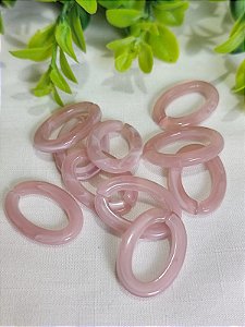 Elo de Resina Rosa Mesclado 28mm (10gr-Aproximadamente 10un)