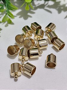 Terminal Copinho  ABS 10mm Ouro (10un)