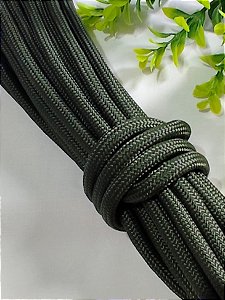 Corda Trançada 8mm Verde Musgo (metro)