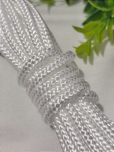 Corda Trançada 6mm Branco (metro)