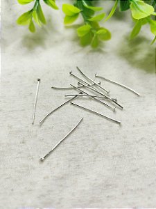 Alfinete Cabeça Chata 3cm Níquel (20un)