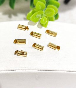 Terminal para corrente de bolinha 0,8mm Ouro (2un)
