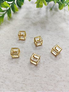 Passador Quadrado 10mm Ouro (un)
