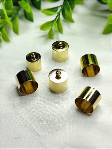 Terminal Copinho 14mm Ouro (2un)