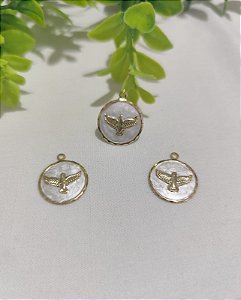 Pingente Resinado Espírito Santo 17mm Ouro (un)