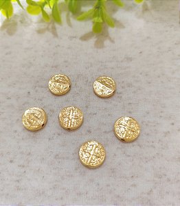Passante Medalha São Bento Ouro 13mm (un)