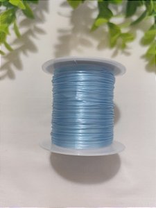 Rolo Fio de Stretch Lastex Elástico Azul Claro (10mts)